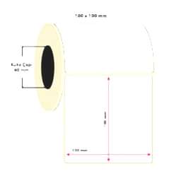 Taroks Kuşe Etiket 100x100 Tekli 500'lü