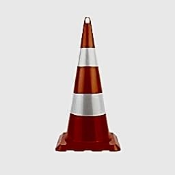 Kırılmaz Trafik Konisi Çift Reflektif 75 cm TR5005 resmi