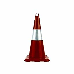 Kırılmaz Trafik Konisi Tek Reflektif 50 cm TR5002 resmi