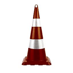 Kırılmaz Trafik Konisi Çift Reflektif 90 cm TR5008 resmi