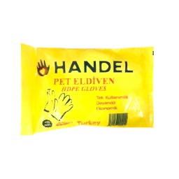 Handel HDPE Pet Eldiven Tek Kullanımlık Şeffaf 100 Adet resmi
