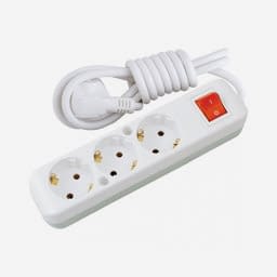 Nilson Flash Üçlü Anahtarlı Topraklı Grup Priz Beyaz 2 mt 53131102 resmi