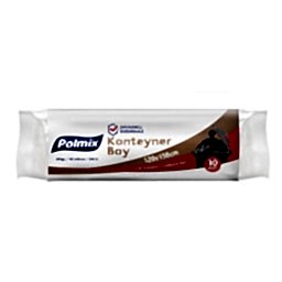 Polmix P552 Çöp Torbası Endüstriyel Konteyner Boy 120 x 150 cm 10 Adet - Siyah resmi