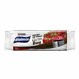Polmix P140 Çöp Torbası Büzgülü Orta Boy Çilek Kokulu 55 x 60 cm 10 Adet - Kırmızı resmi