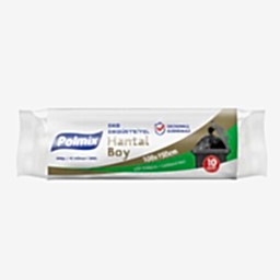 Polmix P305 Çöp Torbası Eko Endüstriyel Hantal Boy 100 x 150 cm 10 Adet - Siyah resmi