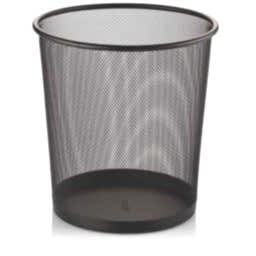 Kraf 540G Metal Perfore Çöp Kovası 12 lt - Siyah