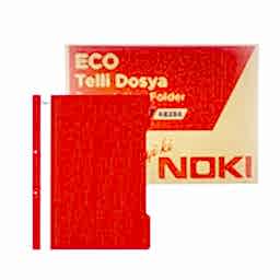 Noki Eco Telli Dosya 50'li Paket - Kırmızı (16 Adet) resmi