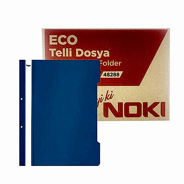 Noki Eco Telli Dosya 50'li Paket - Mavi (16 Adet) resmi