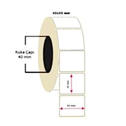 Taroks Kuşe Rulo Etiket 45 x 55 mm 1000 Adet resmi