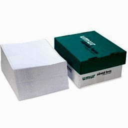 Umur Sürekli Form Bilgisayar Kağıdı 11x24 1 Nüsha 5,5 Perforeli 2000 Adet