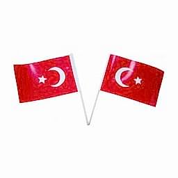 Seçkin Alpaka Sopalı Türk Bayrağı 30 x 45 cm 10 Adet resmi