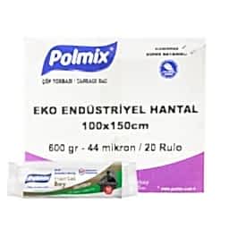 Polmix P305 Çöp Torbası Eko Endüstriyel Hantal Boy 100 x 150 cm 10 Adet - Siyah (10 Adet) resmi