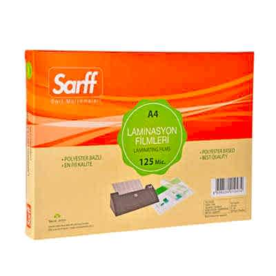 Sarff Laminasyon Filmi 125 Mikron A4 100'lü Paket
