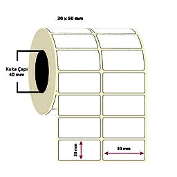 Taroks Kuşe Etiket 30x50 İkili Sarım 2000'li