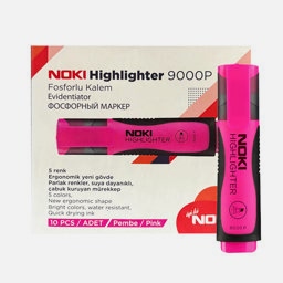 Noki Fosforlu Kalem - Pembe (10 Adet) resmi