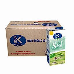 Sek Süt Yarım Yağlı 1 Lt (12 Adet) resmi