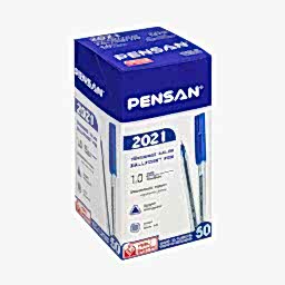 Pensan 2021 Üçgen Tükenmez Kalem 1.0 mm Mavi 50'li Paket resmi