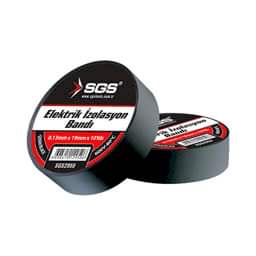 SGS Elektrik İzolasyon Bandı 0.13 x 19 mm x 10 Yds Siyah resmi