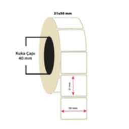 Taroks Termal Rulo Etiket 21 x 50 mm 1000 Adet resmi