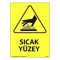 Sıcak Yüzey Uyarı Levhası 25X35 3mm U02164