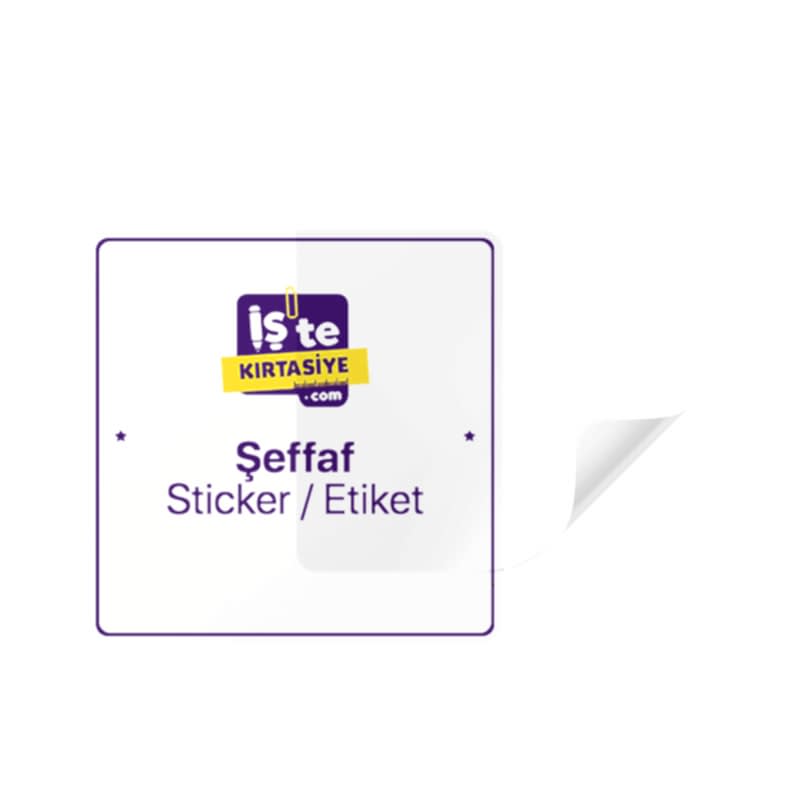 Sticker Etiket Şeffaf  resmi