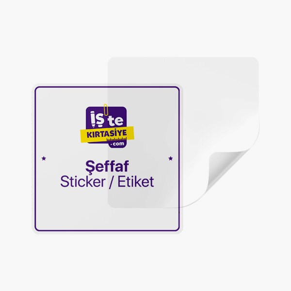 Sticker Etiket Şeffaf  resmi