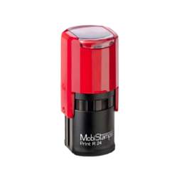 Mobi Stamps R-24 Otomatik Yuvarlak Kaşe 24 mm Kırmızı Keçeli resmi