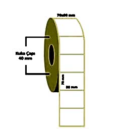 Taroks Termal Rulo Etiket Tekli 70 x 80 mm 500 Adet resmi