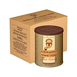 Kurukahveci Mehmet Efendi Türk Kahvesi Teneke Kutu 250 gr  (12 Adet) resmi