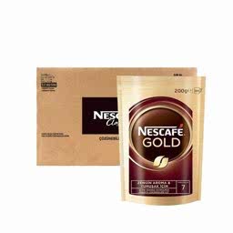 Nescafe Gold Çözünebilir Kahve 200 gr Ekonomik Paket (12 Adet) resmi