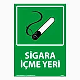 Sigara İçme Yeri Uyarı Levhası 25X35 3mm U10000
