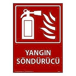 Yangın Söndürücü Uyarı Levhası 25X35 3mm U06004