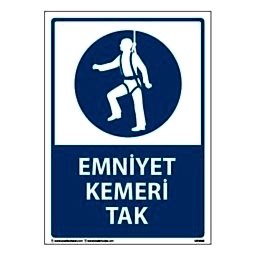 Emniyet Kemeri Tak Uyarı Levhası 25X35 3mm U03096