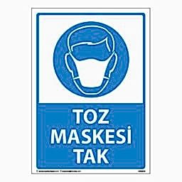 Toz Maskesi Tak Uyarı Levhası 25X35 3mm U03034