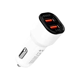 S-link SL-EC30T Type-C Kablolu 3.4A 2 USB Araç Şarj Cihazı - Beyaz resmi