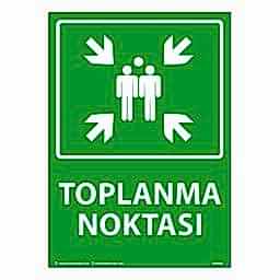 Toplanma Noktası Uyarı Levhası 25X35 3mm U04008