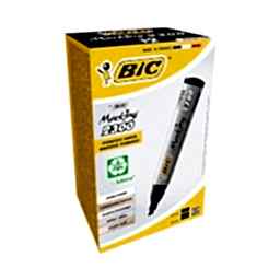 BIC 2300 Permanent Marker Kesik Uç Siyah  (12 Adet) resmi