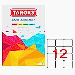 Taroks Lazer Etiket Tr-1012  63,5X72