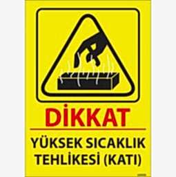 Yüksek Sıcaklık Tehlikesi Uyarı Levhası U02026
