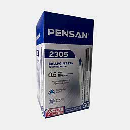 Pensan 2305 Üçgen Tükenmez Kalem 0.5 mm Mavi (50 Adet) resmi