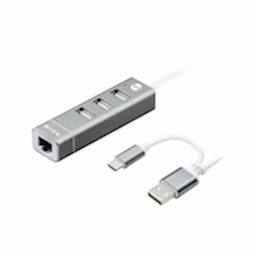 S-link Swapp SW-U222 Type-C & Usb 2.0 10/100Mbps 3 Port Usb Ethernet Hub Çoğaltıcı resmi