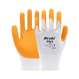 Beybi PN3 Nitril İş Eldiveni Sarı No:9 resmi