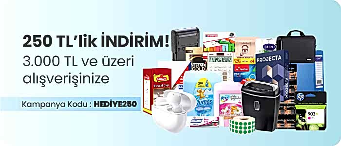 İlk 3000 TL ve üzeri siparişlerinizde Sepette 250 TL İndirim!