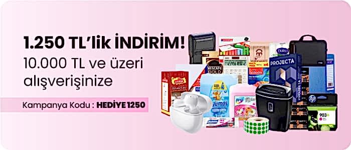 İlk 10000 TL ve üzeri siparişlerinizde Sepette 1250 TL İndirim!