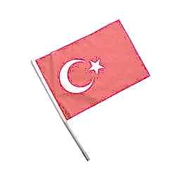 Seçkin Alpaka Sopalı Türk Bayrağı 50 x 70 cm 10 Adet resmi