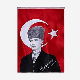 Vatan VT209 Türk Bayrağı Atatürk Baskılı 100x150 cm resmi