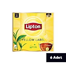 Lipton Yellow Label Bardak Poşet Çay 100'lü (6 Adet) resmi