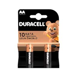 Duracell Alkaline AA Kalem Pil 2'li Paket resmi