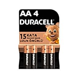Duracell Alkaline AA Kalem Pil 4'lü Paket resmi