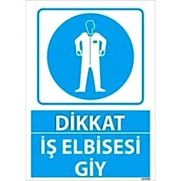 İş Elbisesi Giy Uyarı Levhası U03050